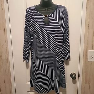 Robert Louis blue and white striped dress. Size SMALL